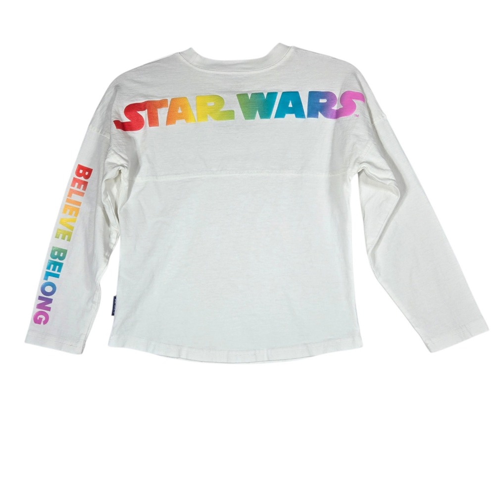 Disney Pride Collection Star Wars Spirit Jersey Kids M 7/8 Rainbow Graphic Shirt